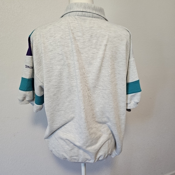 Spalding Vintage Gray, Purple, Teal Collared Polo Men's Size Large - Picture 5 of 9